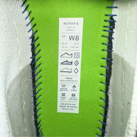 Rothy’s White and Blue Slip-On Sneakers - Picture 5 of 5